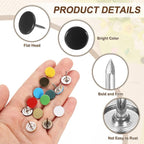 uxcell 150Pcs Upholstery Tacks, 11mmx13mm Flat Head Thumb Tack Decorative - Image 3