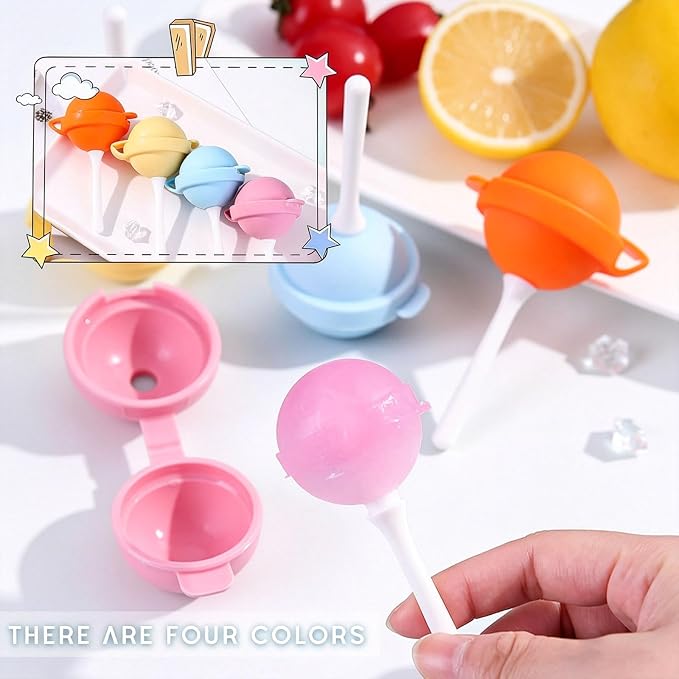 8PCS Silicone Lollipop Popsicle Molds, Reusable Homemade Popsicle Molds - Image 5