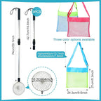 6Pcs Beach Sand Sifter, Adjustable Shark Teeth Sifter Shell Shovel Rock Scooper - Image 2