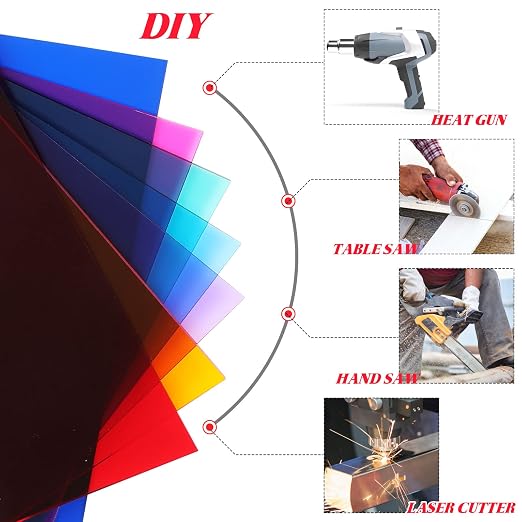 10 Pcs Cast Acrylic Sheet 12 x 12 Inch Translucent Acrylic Sheets - Image 4