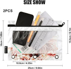 Custom Brown Horse Flower Pencil Pouch - Image 3