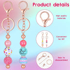 Sasylvia 60 Pcs Beadable Keychain Bars Bulk Making Kit 20 Beaded Keychain 20 - Image 3