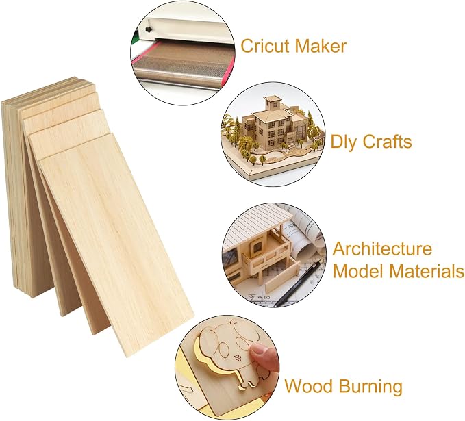 6 Pack Basswood Sheets for Crafts 12"x16"x1/8", 3mm Thick Plywood Sheets Board - Image 7