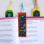 Winlyn 48 Sets 6 Styles Magic Color Scratch Bookmarks Craft Kits Rainbow - Image 5