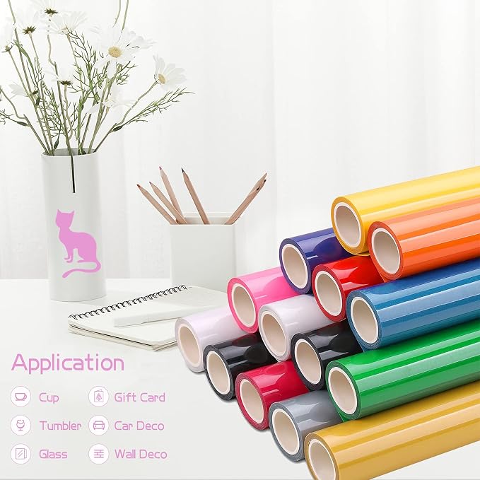 Hot Pink Permanent Adhesive Vinyl Roll - Image 2