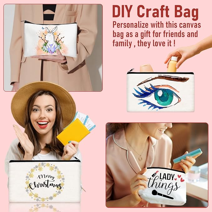 Legigo Blank Canvas Bag Zipper Pouch Makeup Bags Bulk - Image 6