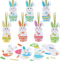 Fennoral 12 Pack Bunny Craft for Kids Make You Own Rabbit Foam Stickers by Fennoral