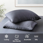 2 Pack Cooling Pillow Cases, Viscose Derived from Bamboo Pillow Protectors King - Image 5