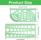 Circle Template, Digital Drawing Set, Geometric Drawings Stencils Rulers - Image 2