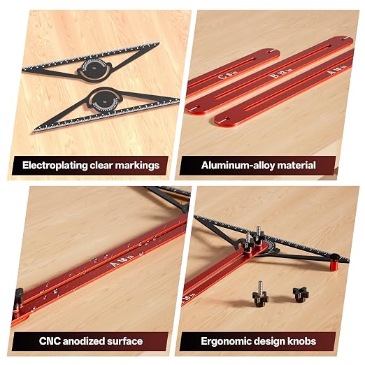 Stair Tread Template Tool, Precision Angle Length Depth Measuring Gauge Tool - Image 9