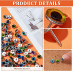 PH PandaHall 100pcs 50 Styles Eyeball Push Pins Thumb Tacks Mini Decorative - Image 4