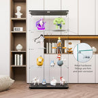 FLYMUHJIA Glass Display Cabinet Kitchen Pantry Storage Cabinet Corner Bar - Image 6