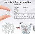 FUTUREPLUSX 1LB Clear Flat Glass Marbles, Vase Filler Glass Pebbles Floral - Image 2
