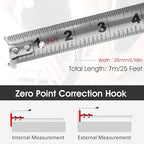 4PCS Tape Measure 25Ft/7.5M Double Side Scale Metric/Imperial Mesuring Tape | - Image 7