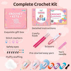 Mewaii Crochet Kit for Beginners, 3 Pack Axolotl Craft Set | 40% Extra Yarn - Image 4