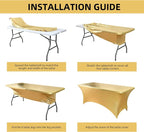 2-Pack 8ft Spandex Table Covers - Image 5