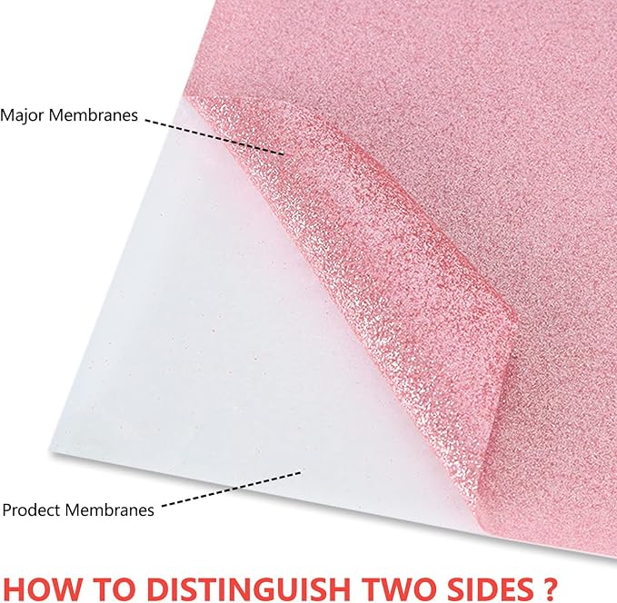 guangyintong Glitter Pink Heat Transfer Vinyl HTV Rolls, Glitter Pink HTV Vinyl - Image 4