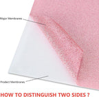 guangyintong Glitter Pink Heat Transfer Vinyl HTV Rolls, Glitter Pink HTV Vinyl - Image 4