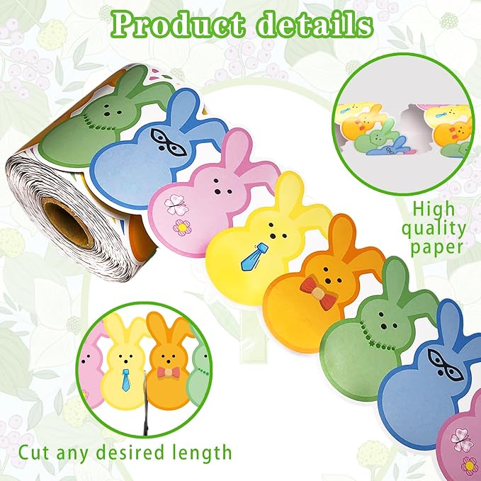 69 Feet Easter Bunny Bulletin Board Border Colorful Rabbit Die Cut Trim Border - Image 3