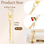 20pcs Gold Keychain Making Kit, Key Ring Swivel Snap Hook Chains, Extender - Image 2