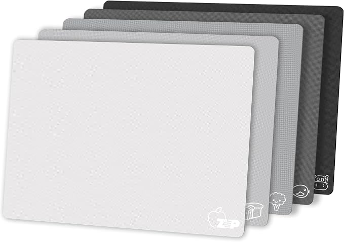 ZVP Flexible Plastic Cutting Board Set of 5 Gradient Color, Colorful Chopping by ZVP