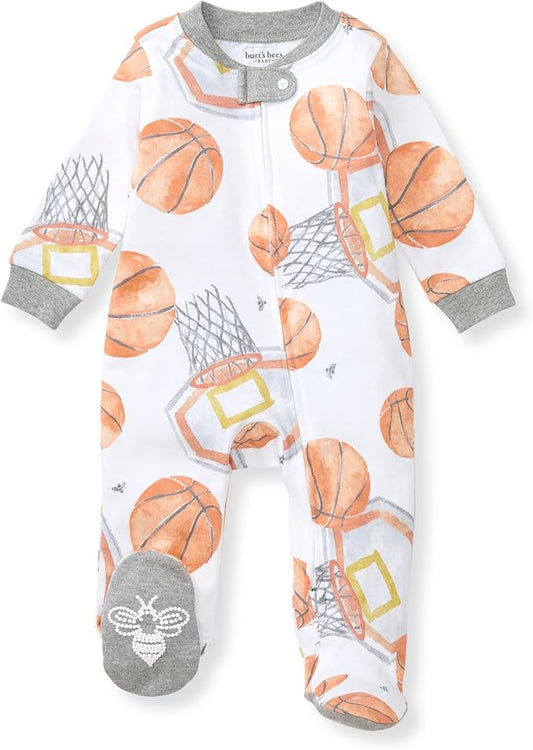 Burt’s Bees Baby Boys' One-Piece Sleep and Play 100% Organic Cotton PJs