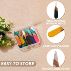 FASHEWELRY 20Pcs Teardrop Resin Wood Earrings Charms Drop Wooden Earring Blanks - Image 6