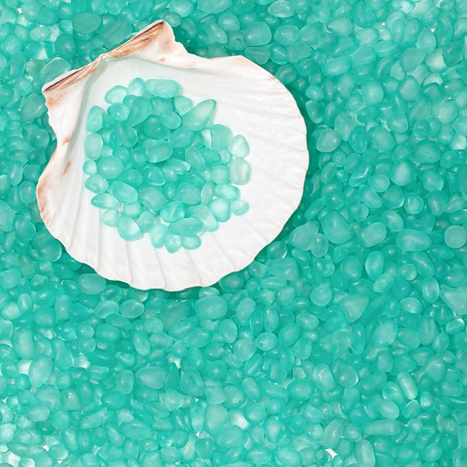 QEQEKAKA Sea Glass Stones for Crafts About 0.5LB Glass Pebbles Gemstones Bulk - Image 6