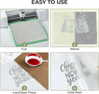 HTVRONT Silver Glitter HTV Heat Transfer Vinyl, 11 Pack | Glitter HTV Vinyl - Image 4