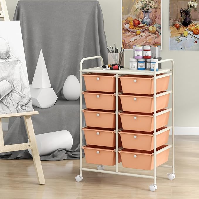 BECOMFORT 10-Drawer Rolling Cart - Image 8