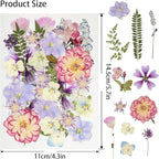 50Pcs Dried Pressed Flowers Resin Mould Real Pressed Flowers Natural Dry Leaves - Image 2