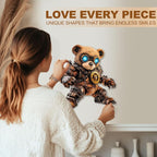 Cyber Bear Puzzles Adults Gifts Wooden 80 Pieces 8.5 * 7.4in - Image 6