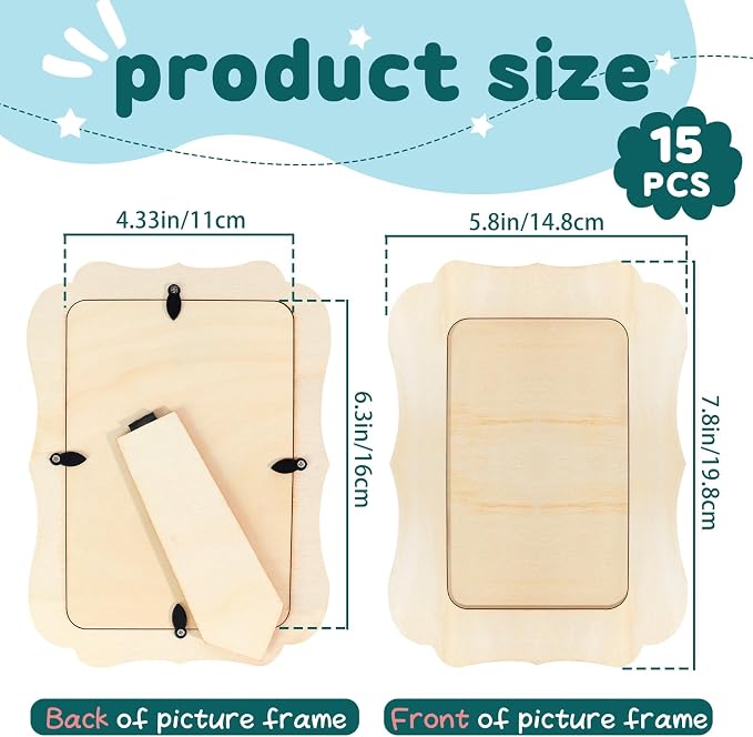 VOKOY 15 Pack Wooden Picture Frames - Image 2