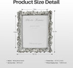 Cuspin Silver 8x10 Picture Frame, Vintage Silver Ornate Palm Leaves Textured - Image 6