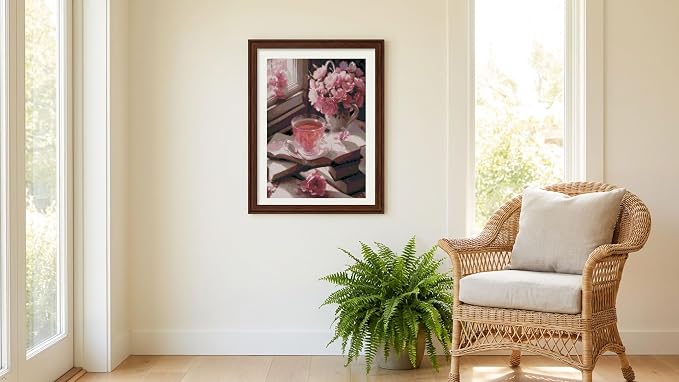 Books and Flowers Stamped Cross Stitch Kits，Flower Embroidery Starter Kit - Image 6