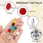 uxcell 150Pcs Upholstery Tacks, 11mmx13mm Flat Head Thumb Tack Decorative - Image 3