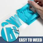 Light Blue Heat Transfer Vinyl HTV Roll 12" x 20ft. | Easy to Cut, Weed & - Image 5