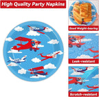 Qyeahkj 50 Guests Airplane Plates and Napkins Party Supplies Plane Party - Image 3
