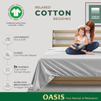 THREAD SPREAD 100% Organic Cotton Percale Flat Sheet Twin XL Size - Image 2