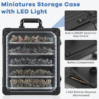 WELIDAY Miniatures Storage Case Miniatures Transport Case Aluminum Alloy Frame - Image 3