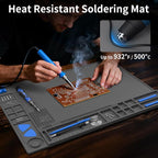 STREBITO Soldering Mat Large, Solder Mat Heat Resistant 932°F, Magnetic Mat - Image 3