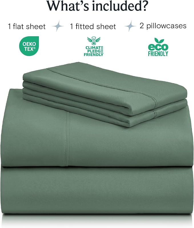 LuxClub 4 PC Full Sheet Set, Breathable Luxury Bed Sheets, Deep Pockets 18" - Image 2