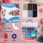 LIS HEGENSA 6300 Pcs DIY Childrens Crafts Beads Friendship Bracelet Kit - Image 2