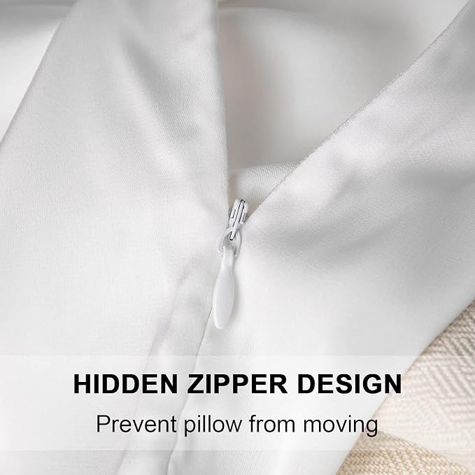 2 Pcs Mulberry Silk Pillowcase for Hair and Skin, Cooling Silk Pillow Case - Image 2