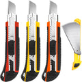 3-Pack Box Cutter Utility Knife | Ultra Sharp Blade by TIFICAL