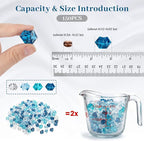 DomeStar 150PCS Assorted Blue Fake Ice Rocks Vase Fillers, Aquarium Gravels - Image 2