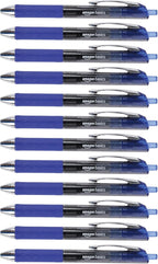 Amazon Basics Retractable Gel Pens, Fine Point 0.7mm, Smooth Writing, No-Smear by AmazonBasics