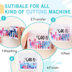Tintnut Tie Dye Permanent Vinyl Roll 12in x 5ft Blue Red Adhesive Vinyl | Swirl - Image 3