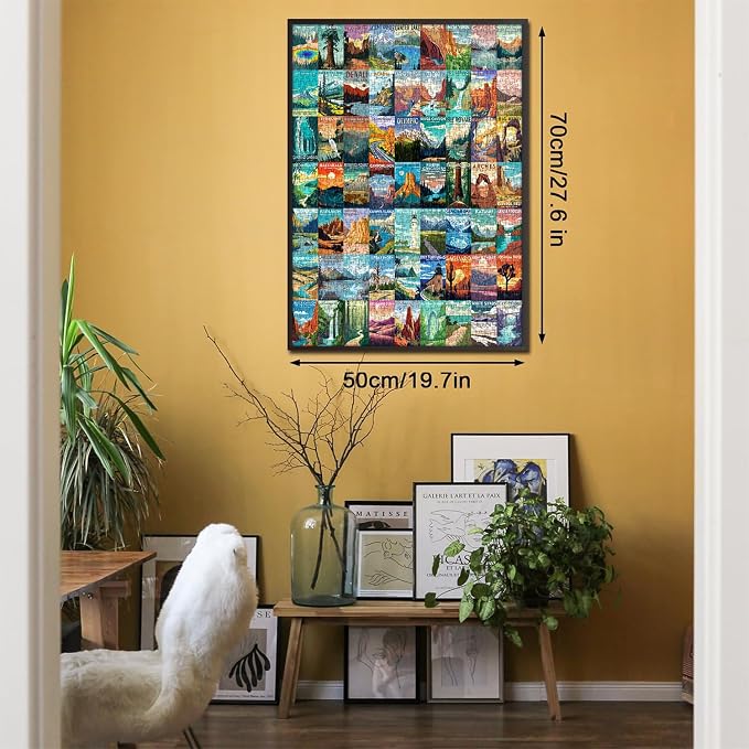 National Parks Puzzle for Adults 1000 Pieces, Travel Poster Landscape Puzzle - Image 2