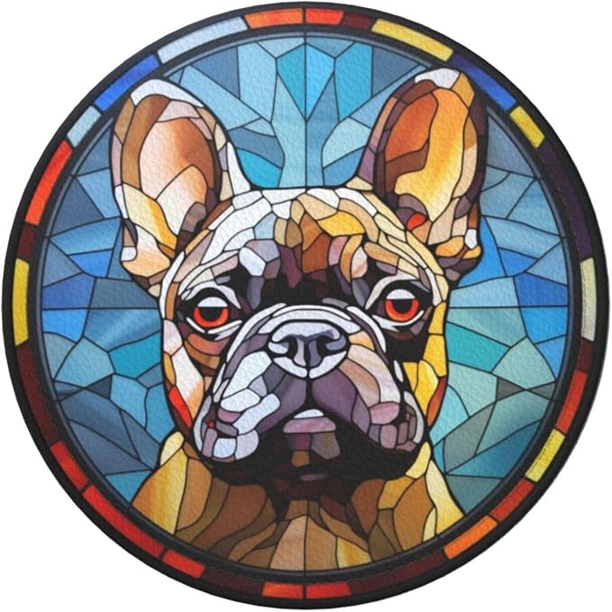 Drink Coaster Set of 6, French Bulldog Dog Mom Lover Gift, Leather Drink - Image 2